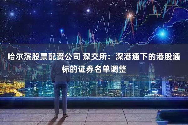 哈尔滨股票配资公司 深交所：深港通下的港股通标的证券名单调整